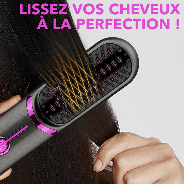 Brosse à Cheveux Lissante NurAmor | Portable Sans Fil